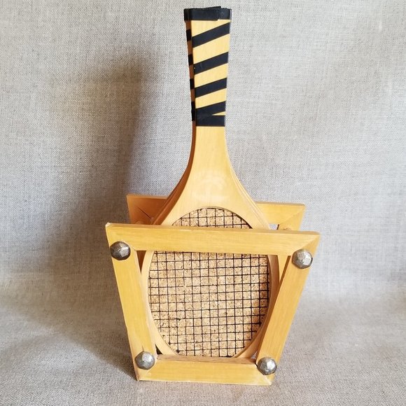 Vintage Tennis Rackets Coasters Set - Picture 2 of 7